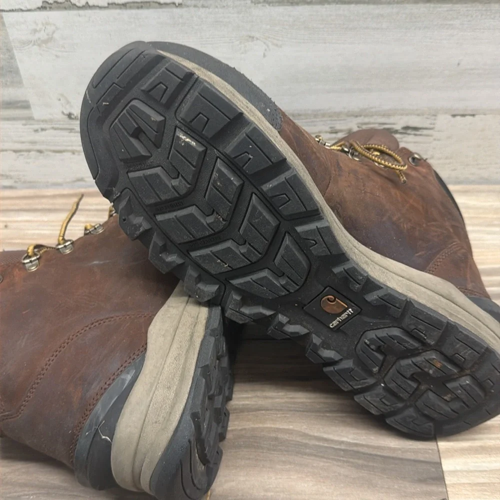 Carhartt Gilmore 5-Inch Alloy Toe Work Hiker Boots Brown Leather Men 13